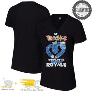 Official Kansas City Royals A Teacher Who Loves Heart Apple T shirts