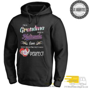 Official I’m A Grandma And A Washington Nationals Fan Which Means I’m Pretty Much Perfect Diamond Heart T shirts