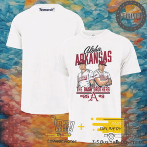 Wehiwa and Kuhio Aloy Arkansas Razorbacks the bash brothers shirt