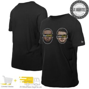 LeBron James the King and Luka Doncic Luka Magic Lakers big heads NBA shirt