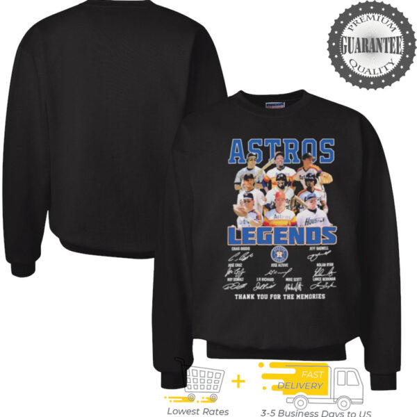 Houston Astros Legends Thank You For The Memories Signatures T shirts