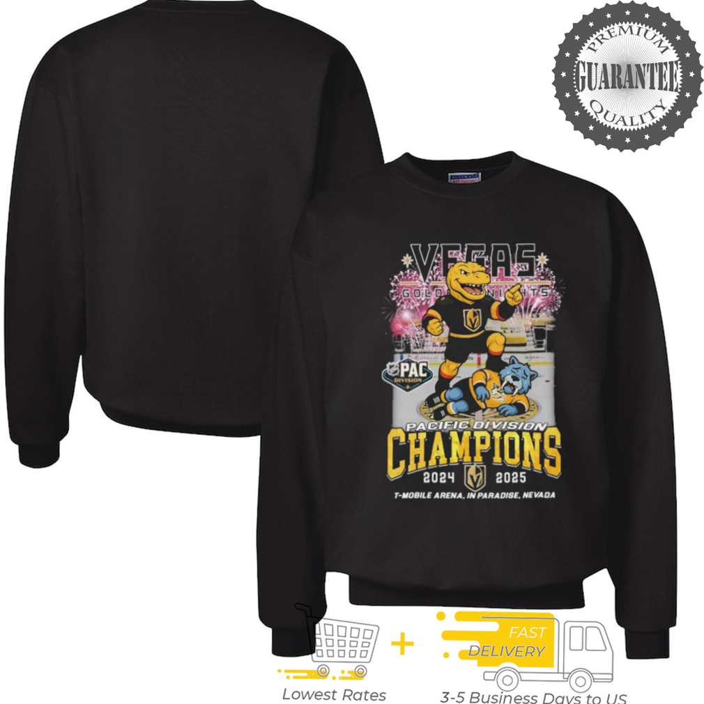 Las Vegas Golden Knights Stomp Nashville Predators NHL PAC Pacific Division Champions 2024 2025 T mobile Arena In Paradise Nevada Mascot T shirts Las Vegas Golden Knights Stomp Nashville Predators NHL PAC Pacific Division Champions 2024 2025 T mobile Arena In Paradise Nevada Mascot T shirts