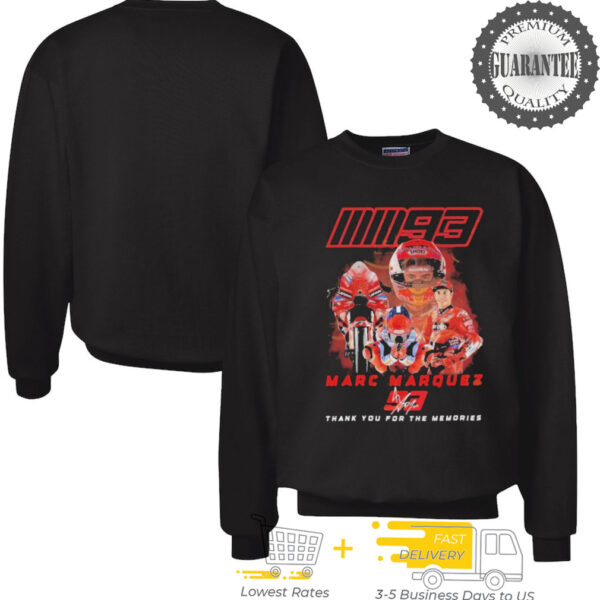 Marc Marquez 93 Signature Thank You For The Memories T shirts