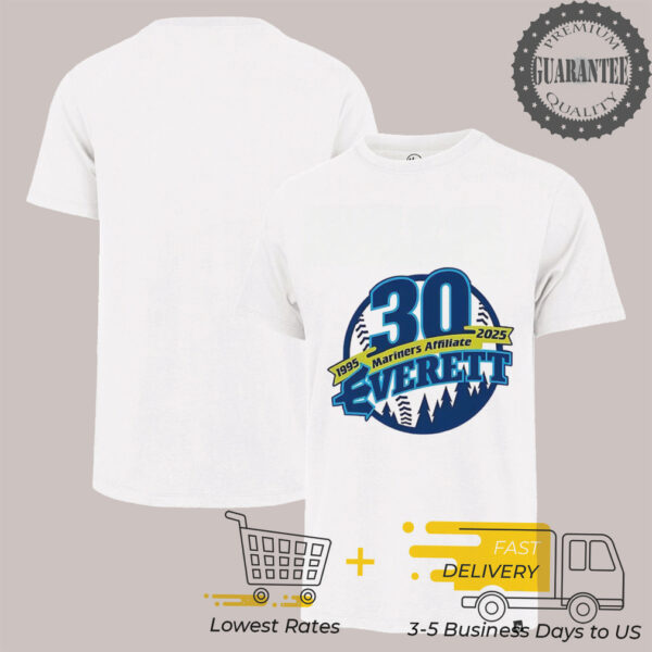 Mariners Affiliate Everett 30 years 1995 2025 shirt