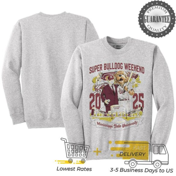 Mississippi State University Super Bulldog Weekend 2025 mascot shirt