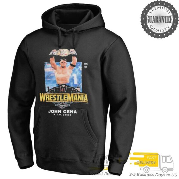Official John Cena WrestleMania 41 Topps Now x WWE 2025 T shirts