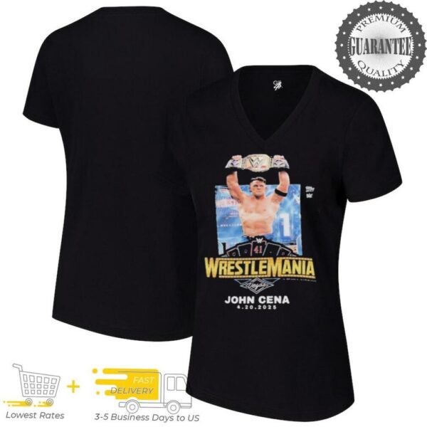 Official John Cena WrestleMania 41 Topps Now x WWE 2025 T shirts