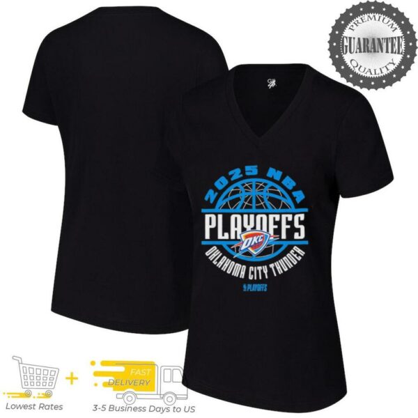 Official Oklahoma City Thunder 2025 NBA Playoffs Game Time T shirts