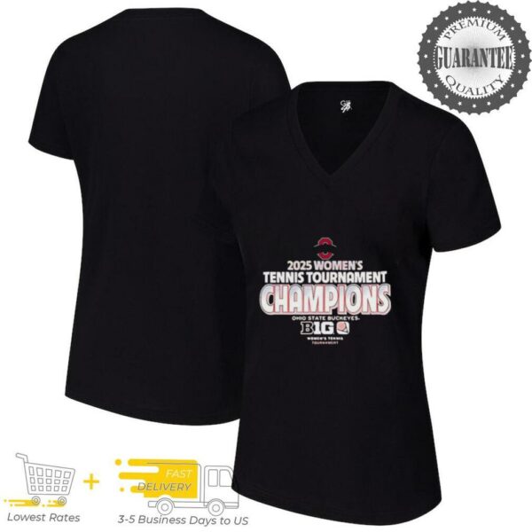 Ohio State Buckeyes W Tennis 2025 Big Ten Women’s Tennis Tournament Champions T Shirts