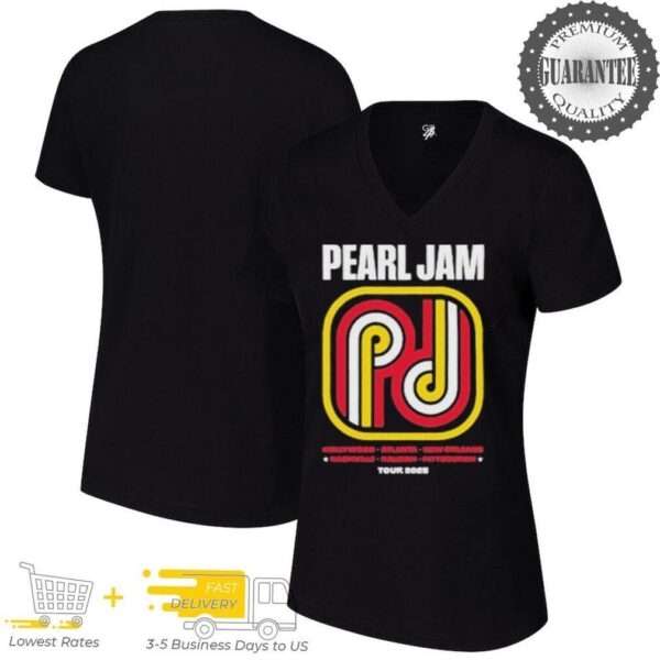 Pearl Jam Dark Matter Tour 2025 Triple Stripes T shirts