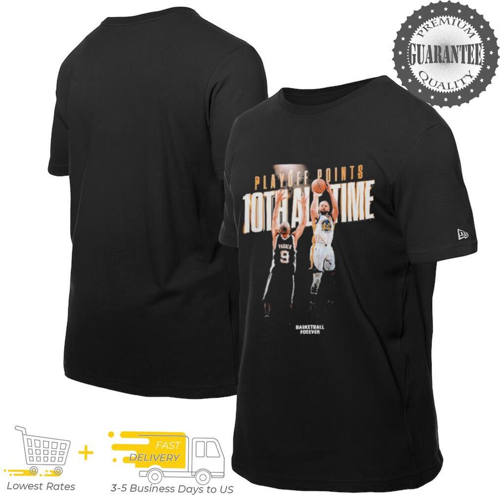 Stephen Curry Surpasses Tony Parker for 10th All Time In Playoff Points NBA Season 2025 T Shirts Stephen Curry Surpasses Tony Parker for 10th All Time In Playoff Points NBA Season 2025 T Shirts