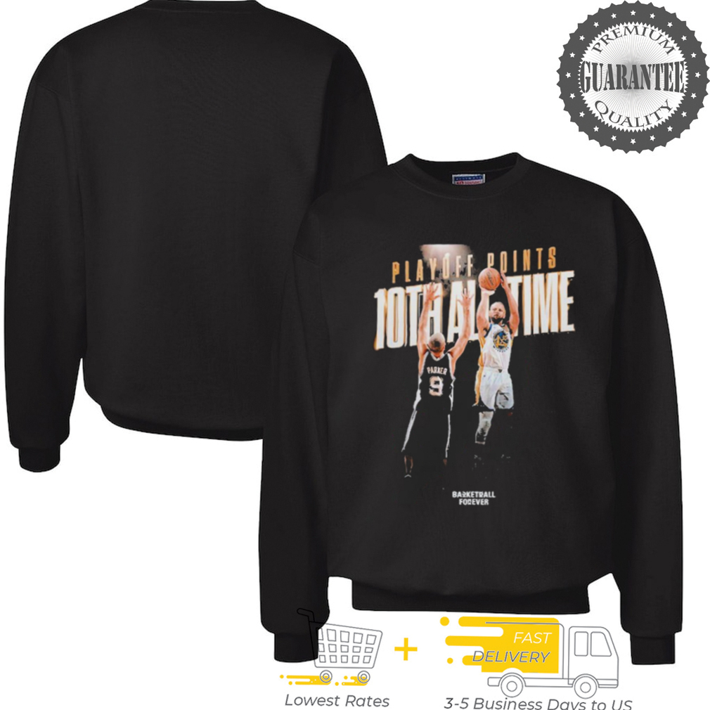 Stephen Curry Surpasses Tony Parker for 10th All Time In Playoff Points NBA Season 2025 T Shirts Stephen Curry Surpasses Tony Parker for 10th All Time In Playoff Points NBA Season 2025 T Shirts