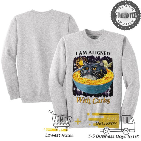 T am aligned with carbs Cat shirt