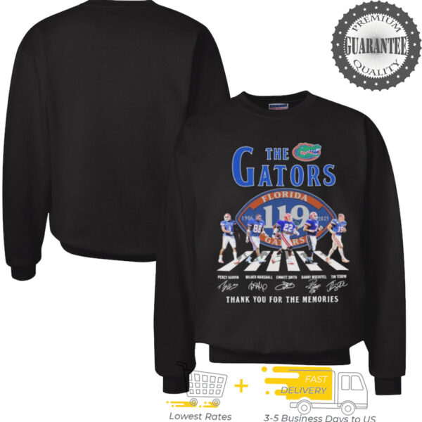 The Florida Gators 1906 2025 119th Thank You The For Memories Road Abbey Signatures T shirts