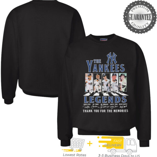 The New York Yankees Legends Thank You The For Memories Road Abbey T shirts