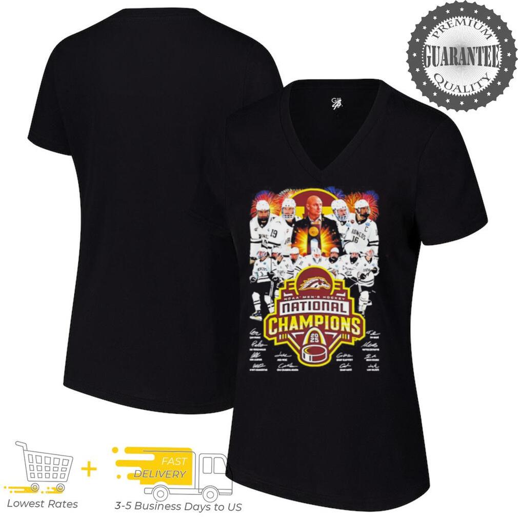 Western Michigan Broncos Men’s Ice Hockey National Champions signature shirt Western Michigan Broncos Men’s Ice Hockey National Champions signature shirt