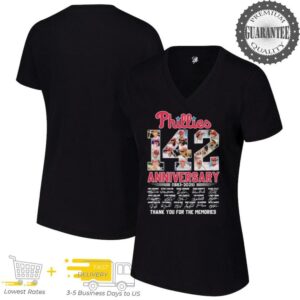 Philadelphia Phillies 142 Anniversary 1883 2025 Thank You For The Memories Signatures T shirts
