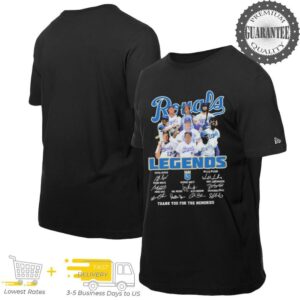 Official Kansas City Royals Legends Thank You For The Memories Signatures T shirts